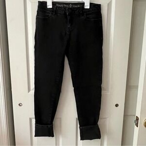 Simple Vera Wang Womens Pants‎ sz 4 Mid-Rise Black Denim Jeans Casual Goth